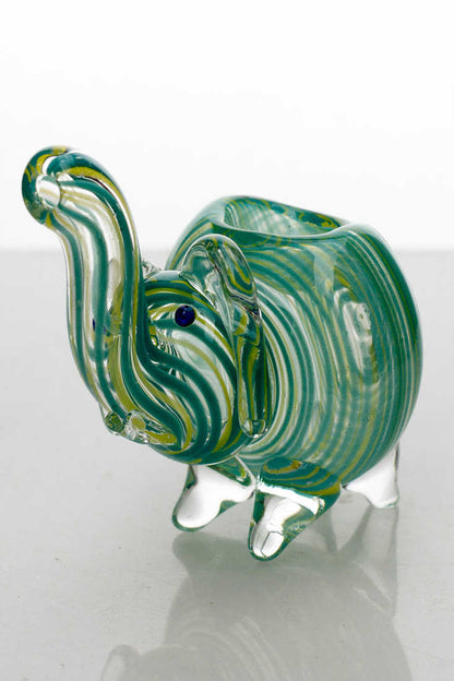 Small elephant glass hand pipe Pack of 2_3