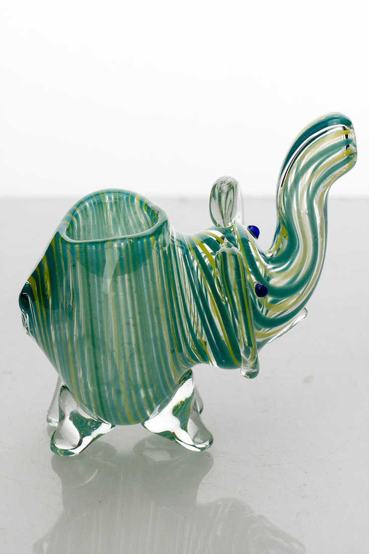 Small elephant glass hand pipe Pack of 2_2