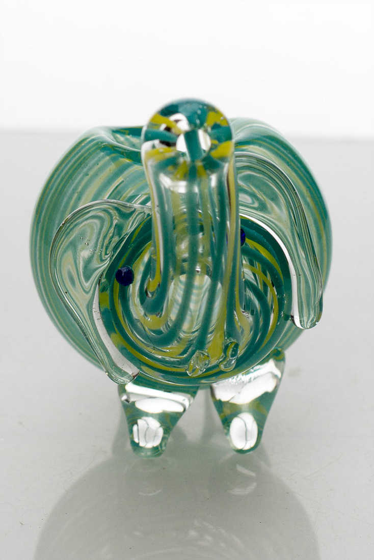 Small elephant glass hand pipe Pack of 2_1