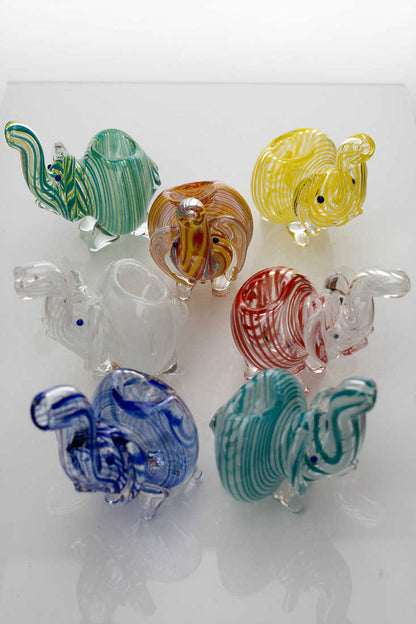 Small elephant glass hand pipe Pack of 2_0