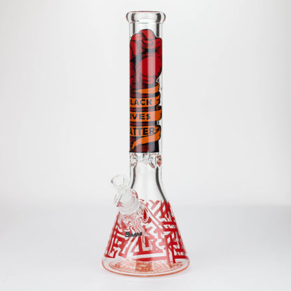 15.5"  9 mm Graphic glass water bong [GBT2117]_11