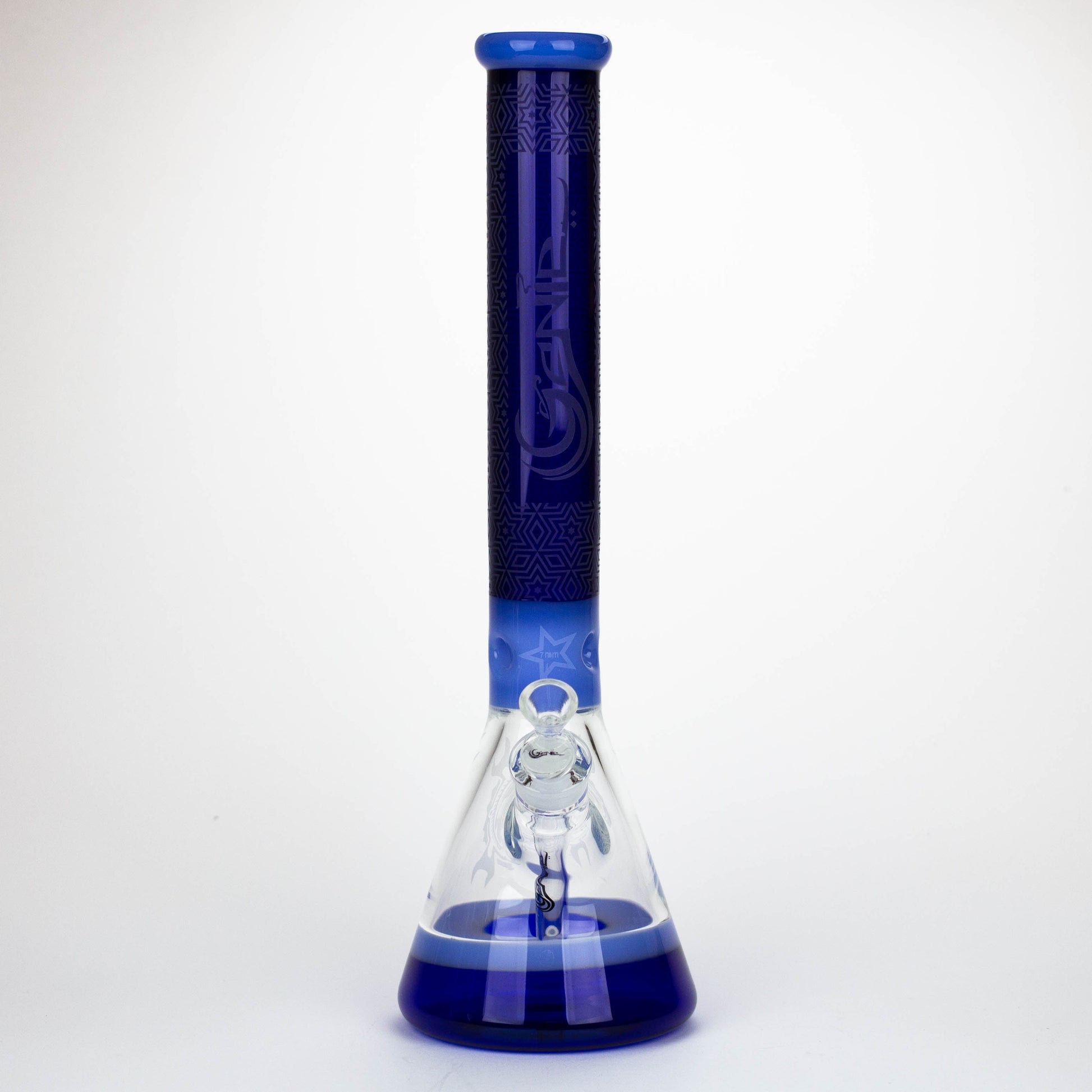 Genie | 17" sandblasted artwork tube 7 mm glass water bong [GB21006]_14