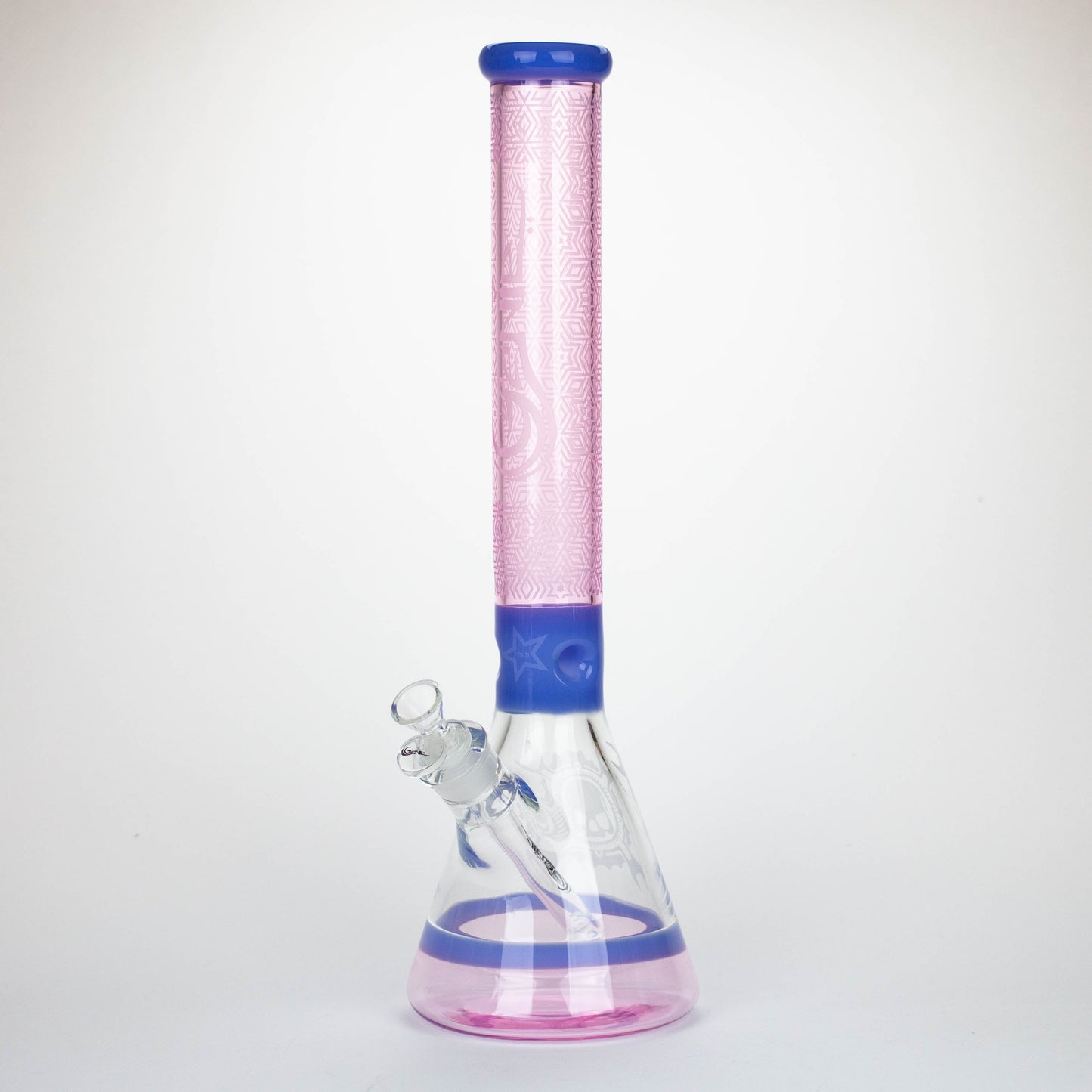 Genie | 17" sandblasted artwork tube 7 mm glass water bong [GB21006]_7