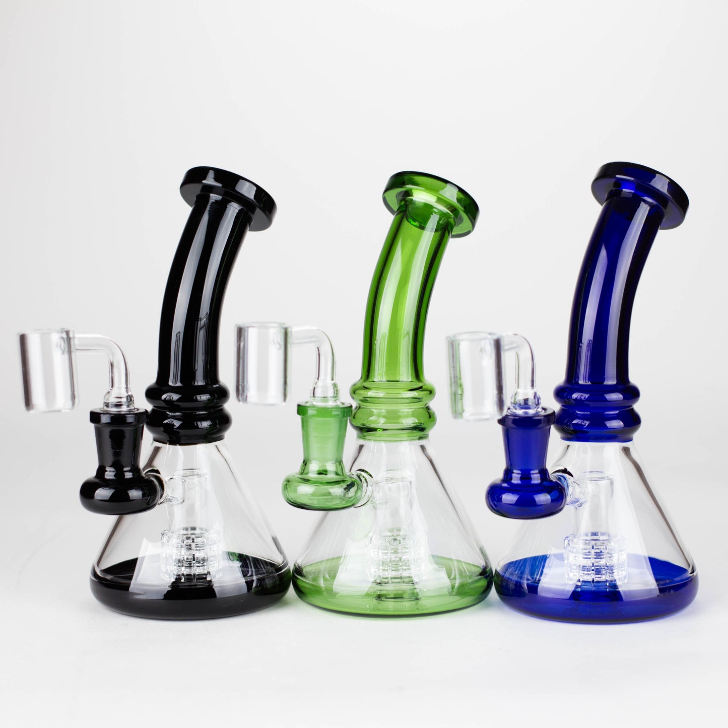 7"  2-in-1 Color accented Rig with perc (Banger and Bowl Included)_0