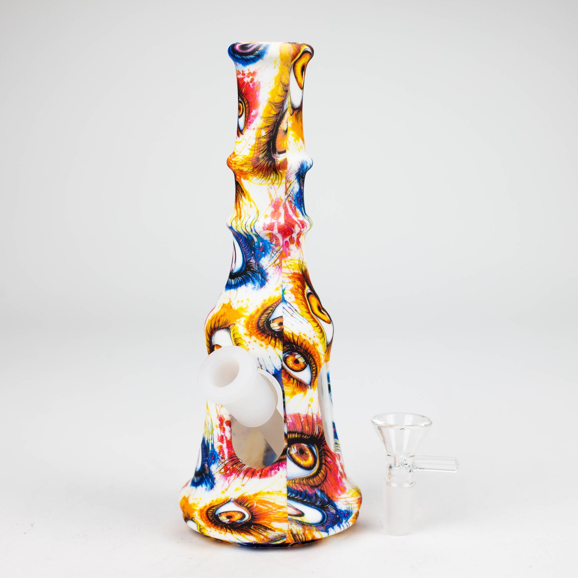 8" Silicone+Glass bong-Assorted [079B]_6