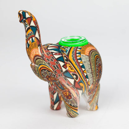 4.5" Assorted silicone elephant bubbler [079P]_2