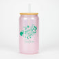 TRIM QUEEN | GOOD VIBES GLASS TUMBLER WITH LID AND STRAW_2