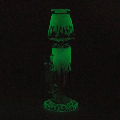 8" Glow in Dark Lamp glass water bong_1