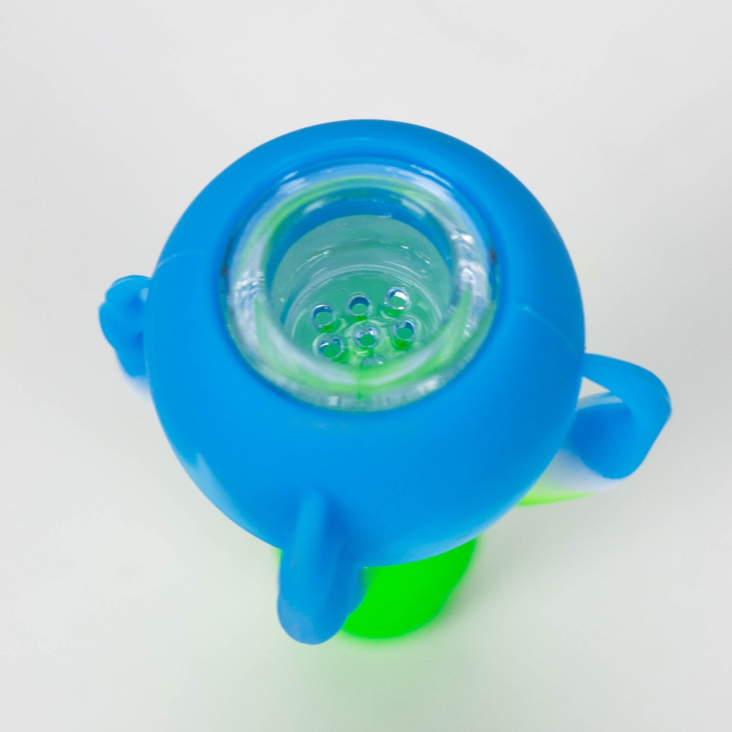 2-in-1 Silicone Claw bowl with multi-hole glass bowl-Color Assorted_2