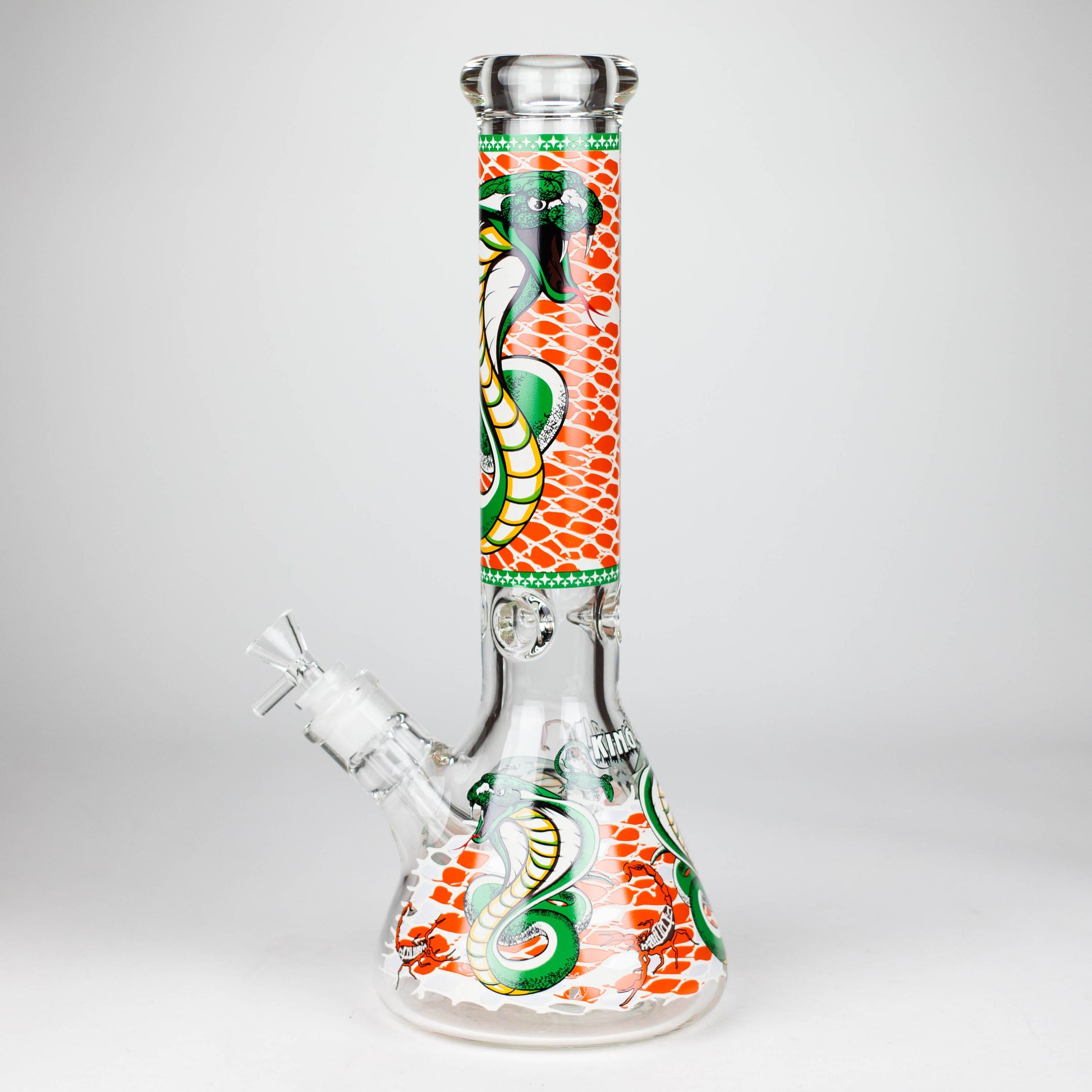 14" Cobra snake Glow 9mm glass bong [PIP868]_13