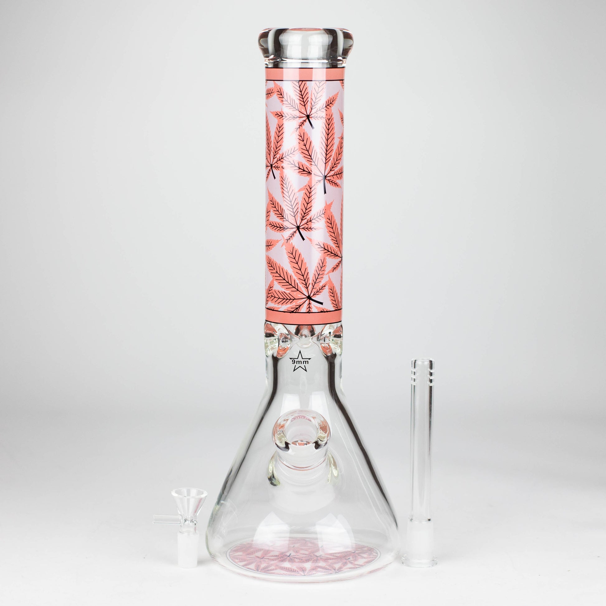 14" Hemp Weed 9mm glass bong [PIP845]_4