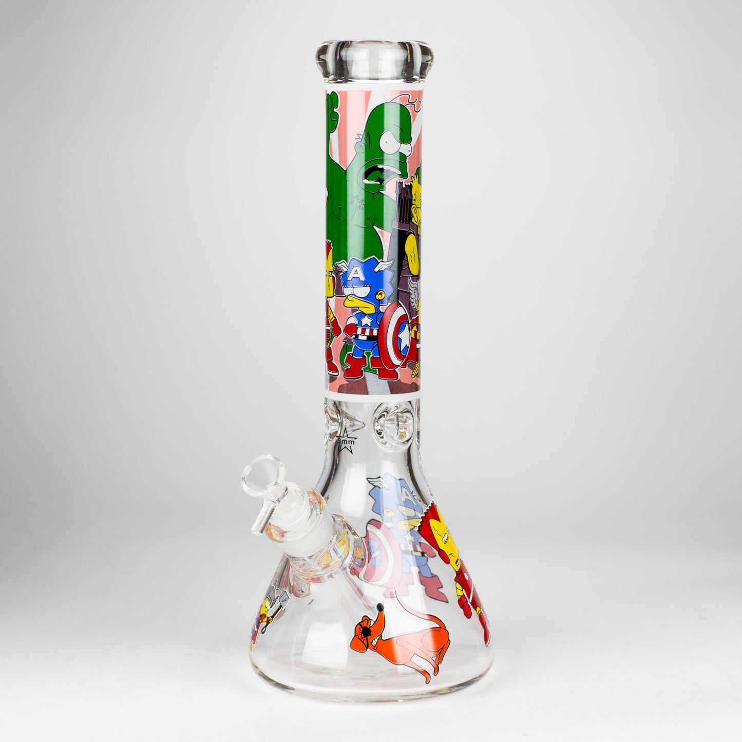 14" Cartoon Glow 9 mm glass bong [PIP834]_11