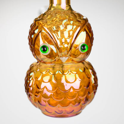 9" Owl Electroplate Glass Bong_8