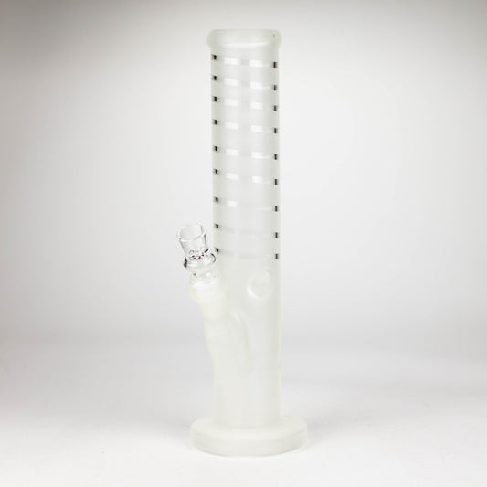 12" GLOW IN DARK STRAIGHT TUBE BONG WITH ICE CATCHER_0