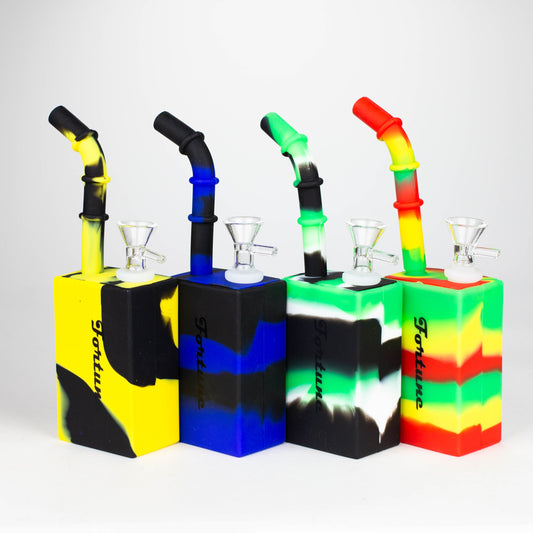 Fortune | 8" Hydrographic Silicone Square Pipe-Assorted [SP1001]_0