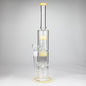 16" Color accented double percolator glass bong_3