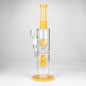 14" Color accented percolator glass bong with ball & Arm diffuser_5