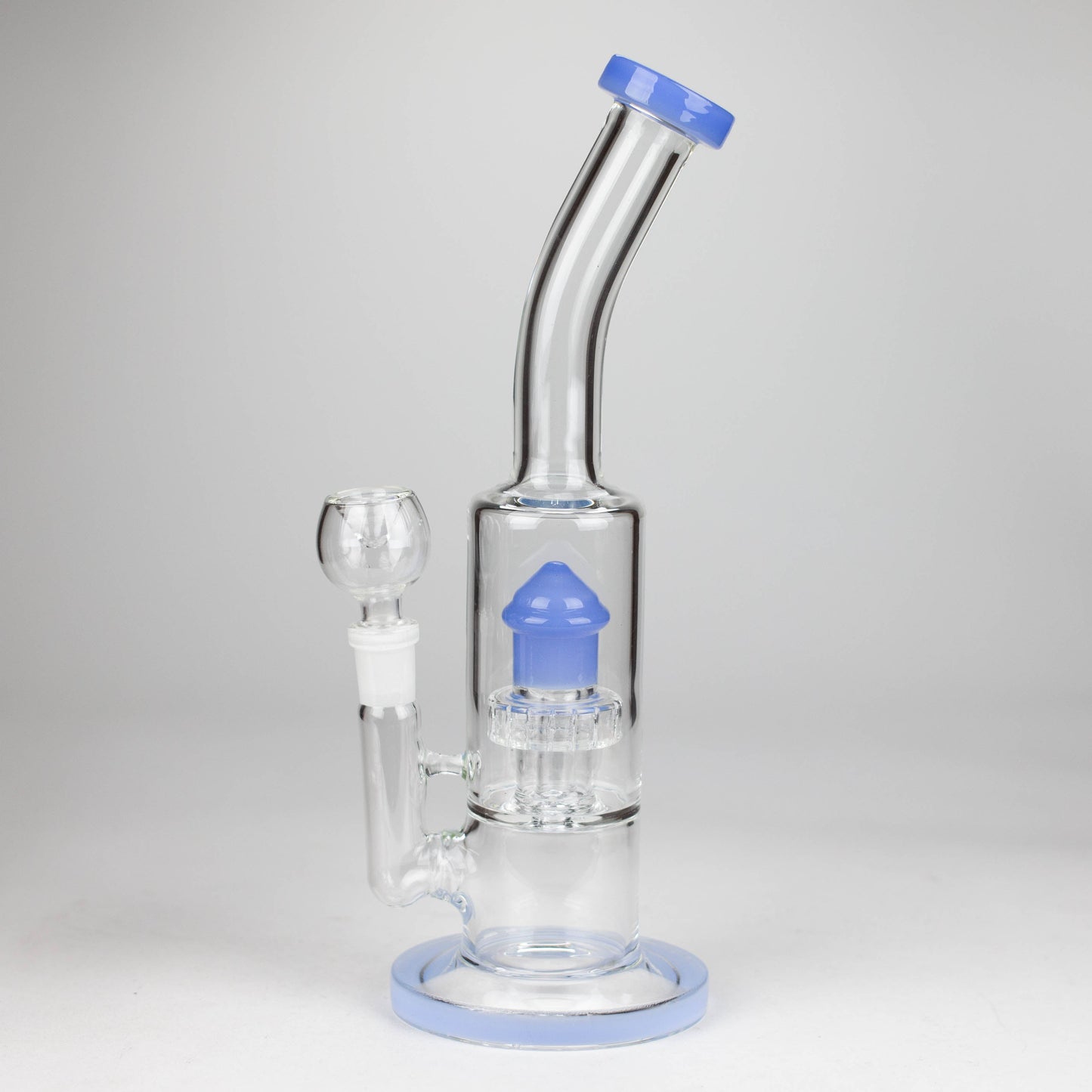 12" color accented bent neck glass bong_6