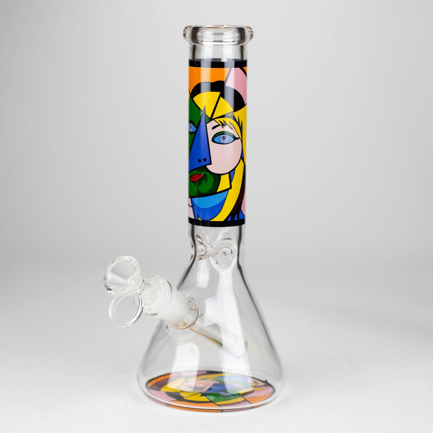 10" Glass Bong With Abstract Art Design_11