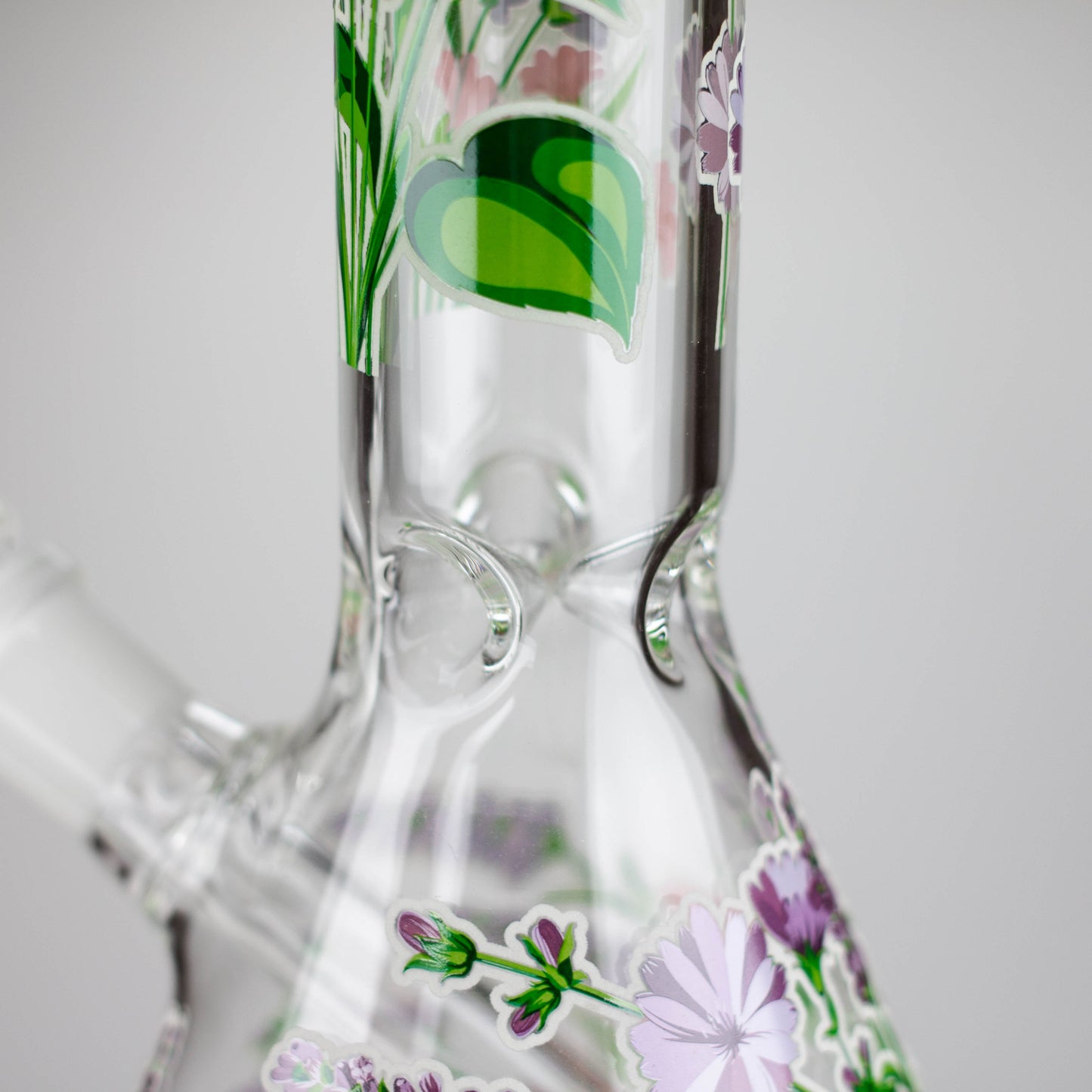 10" Glow in the dark Glass Bong With Flower Design_8