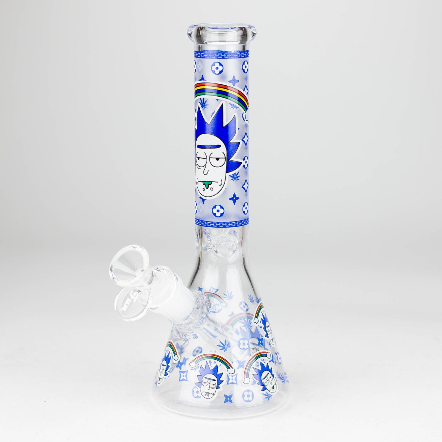 9"  Glow In The Dark 4mm glass bong [S60]_6