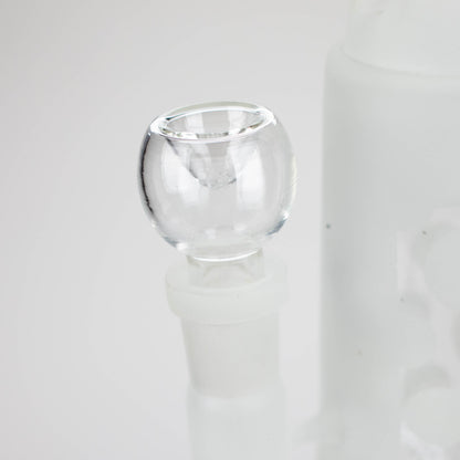 14" Glow in the dark straight tube glass bong with honey comb diffuser_4