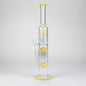 16" straight tube glass water bong with tree-arm percolator and diffuser_2