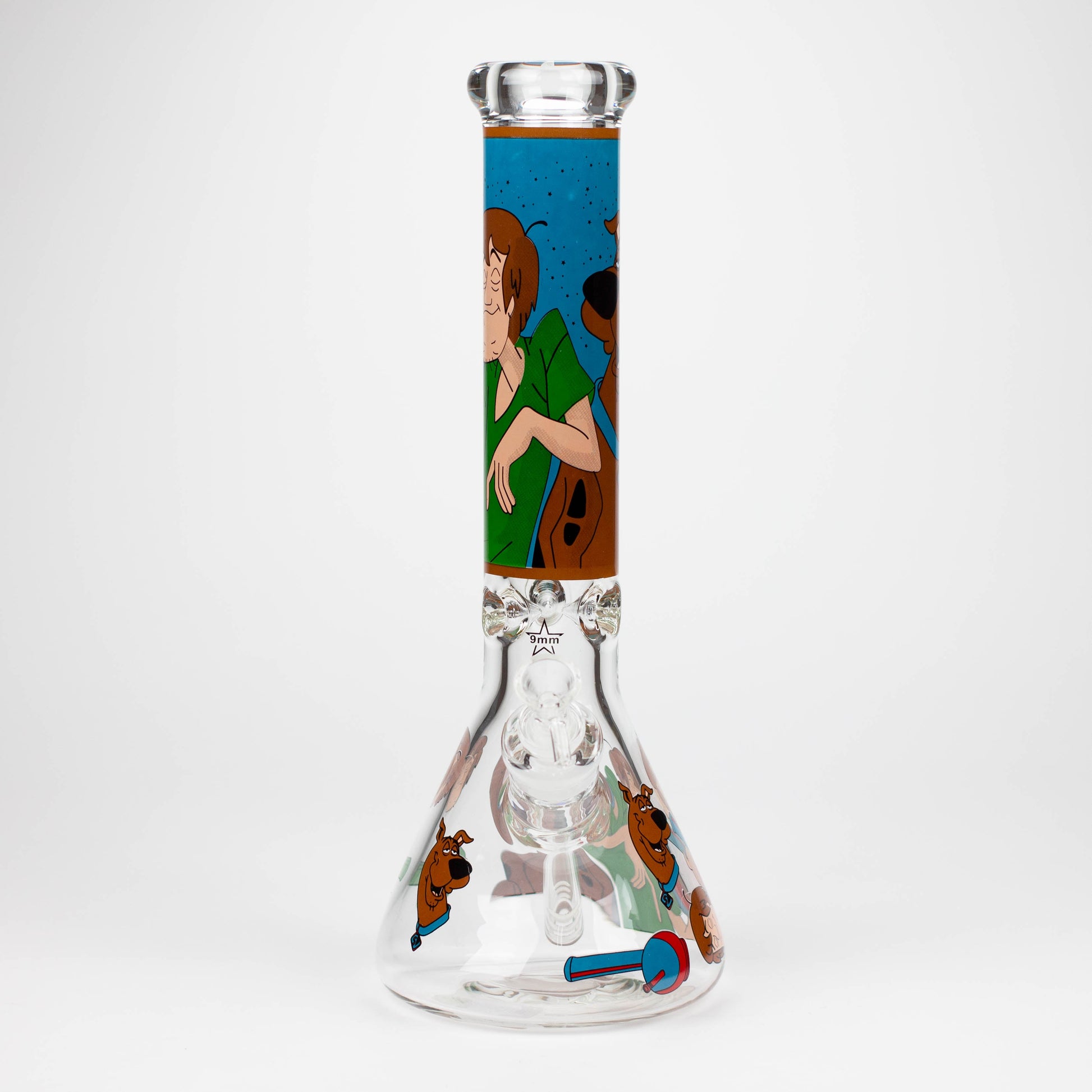 14" SD Cartoon 9mm glass water bong [GBT2112]_7