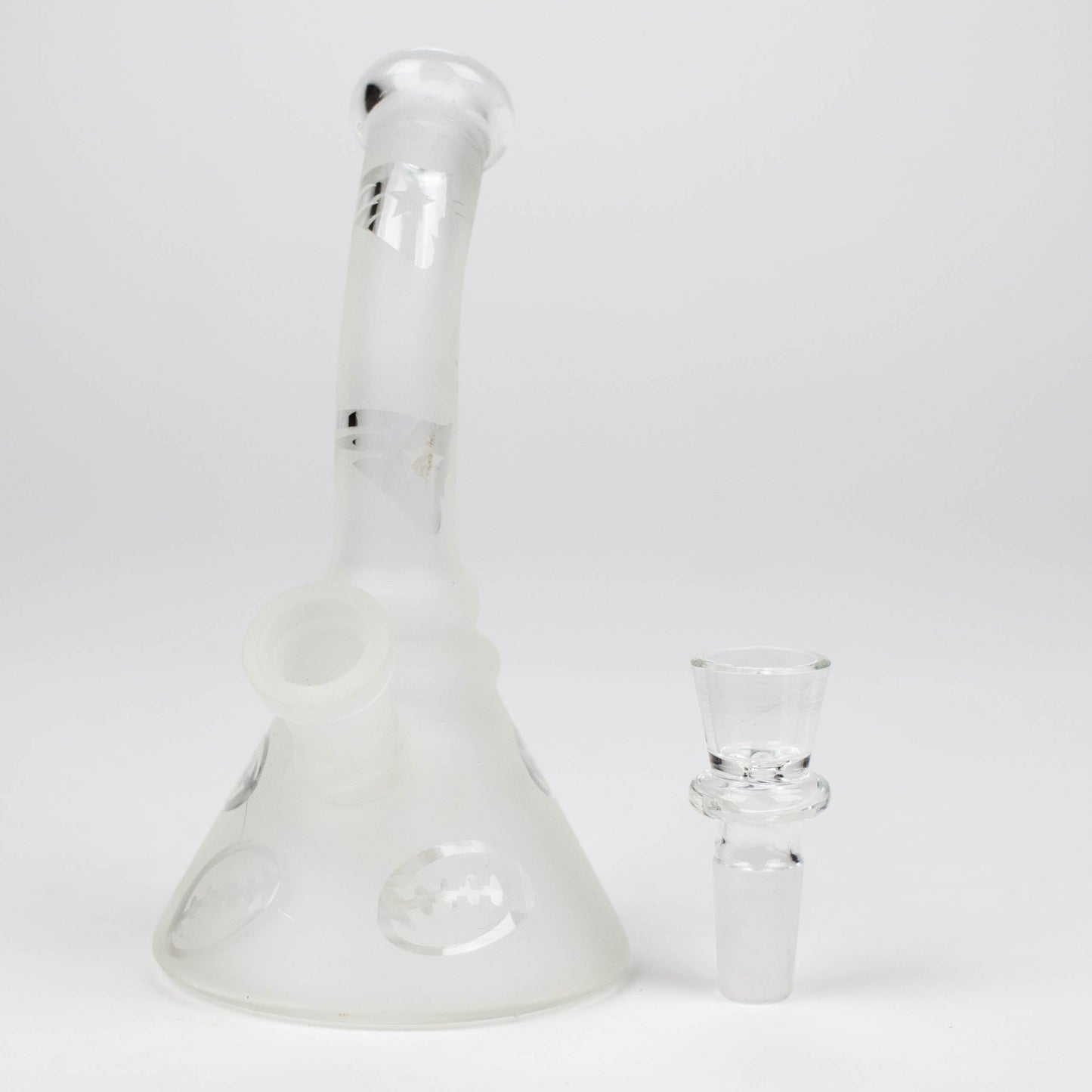 6" Glow in the dark glass bong_6