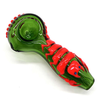 Scorpion Glow In The Dark Glass Smoking Spoon Hand Pipe_5