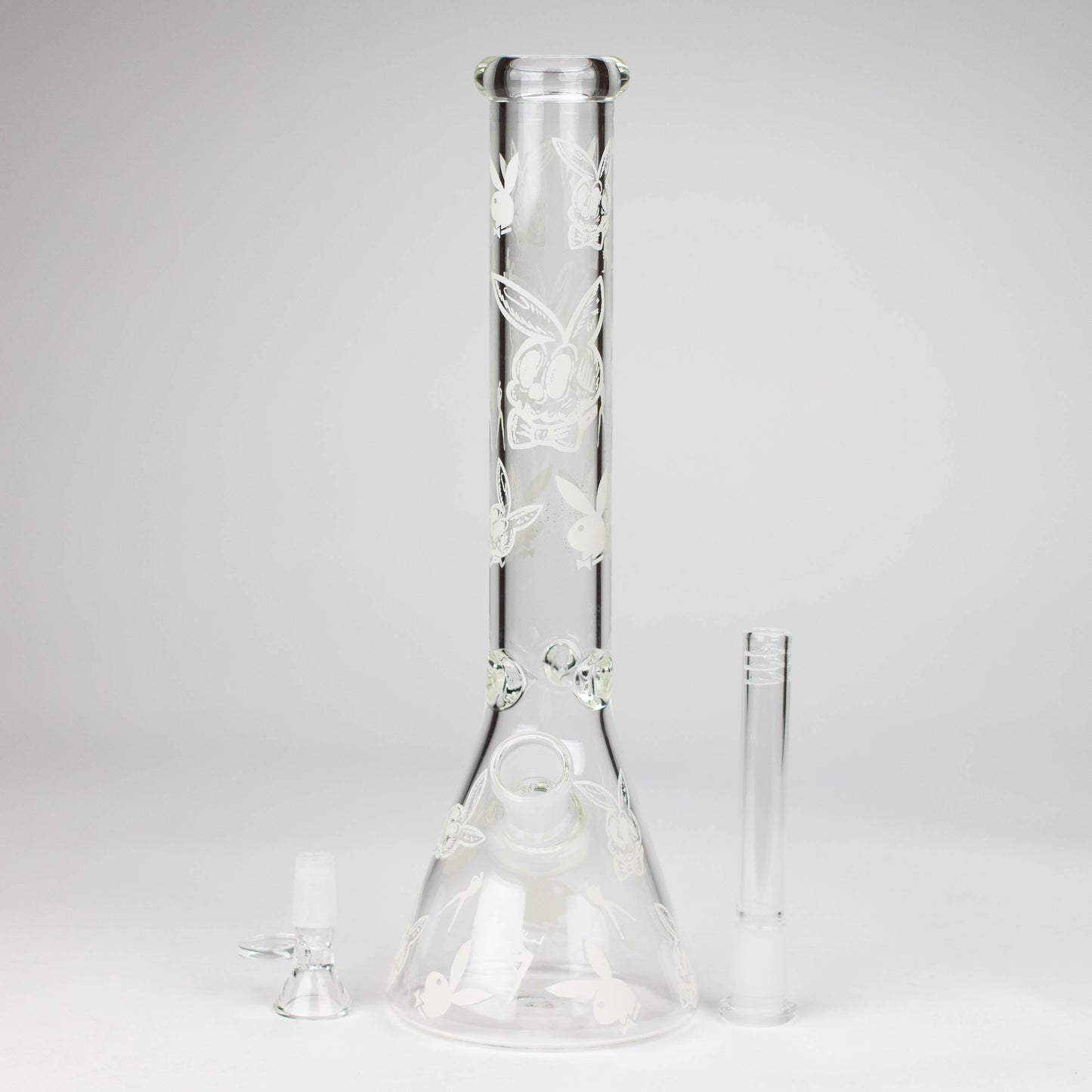 12" 5mm Luxury Design Glow in the Dark Glass Bong_3