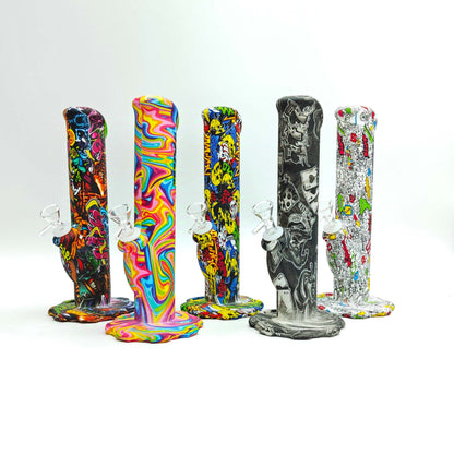 Fortune | 10" Hydrographic Silicone Waterpipe-Assorted [SP1010P]_0