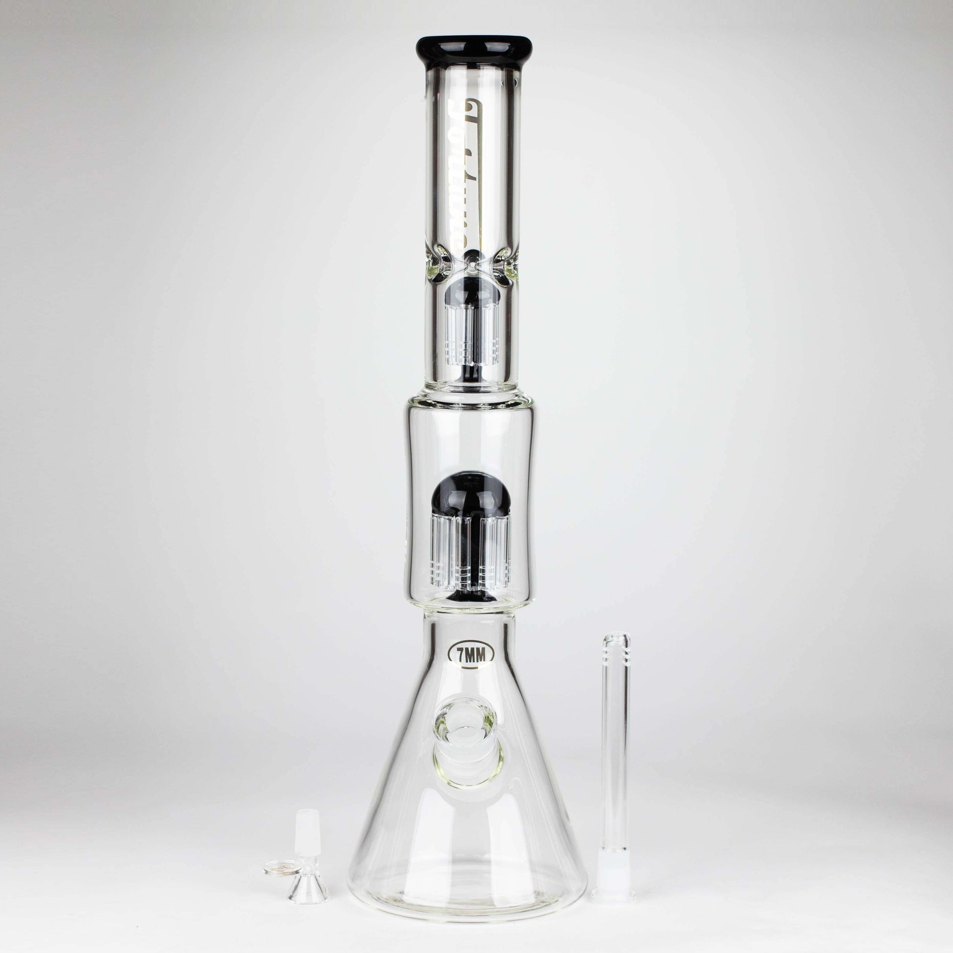 Fortune | 18" Double Tree Perc Beaker Bong Assorted Colour_5