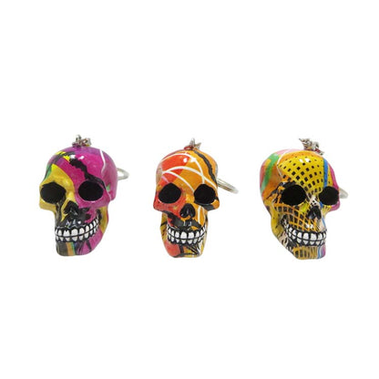 Resin With Water Transfer Printing Skull Key Chain-Assorted_20