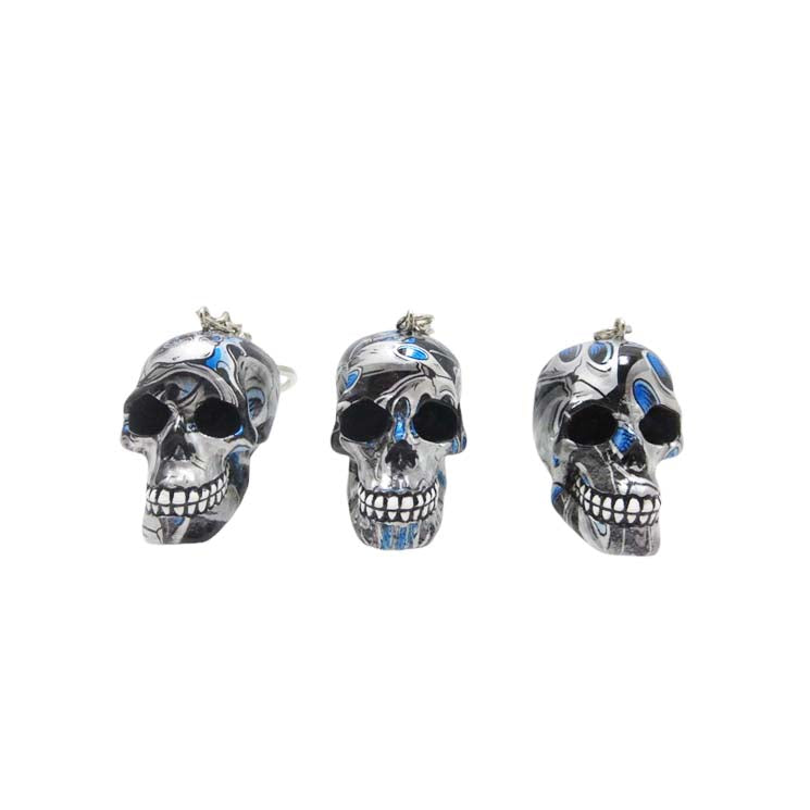 Resin With Water Transfer Printing Skull Key Chain-Assorted_5