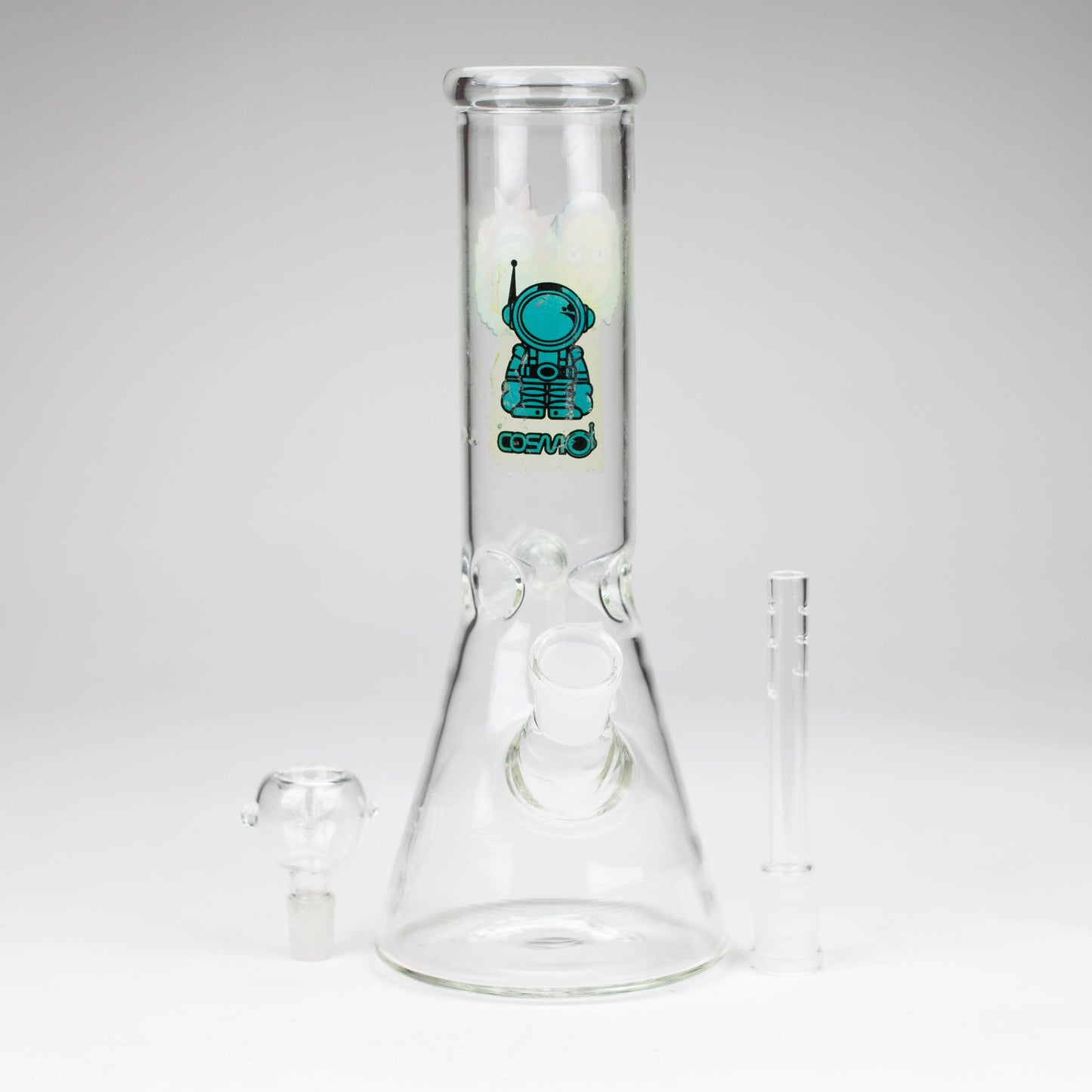 10" clear beaker glass water bong_6