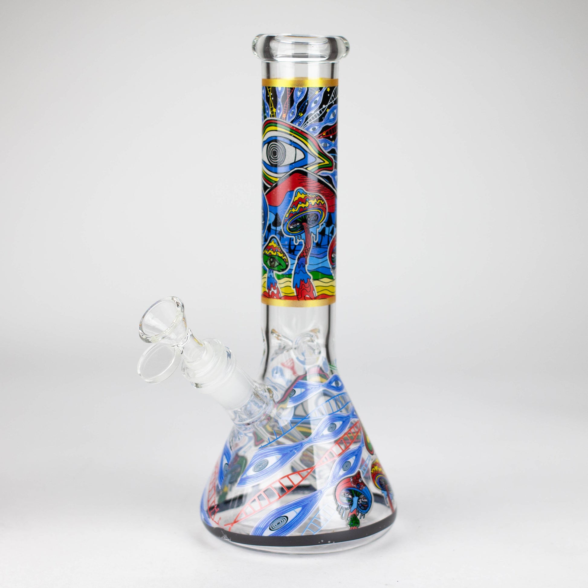 10" Glass Bong With Eye Design_0