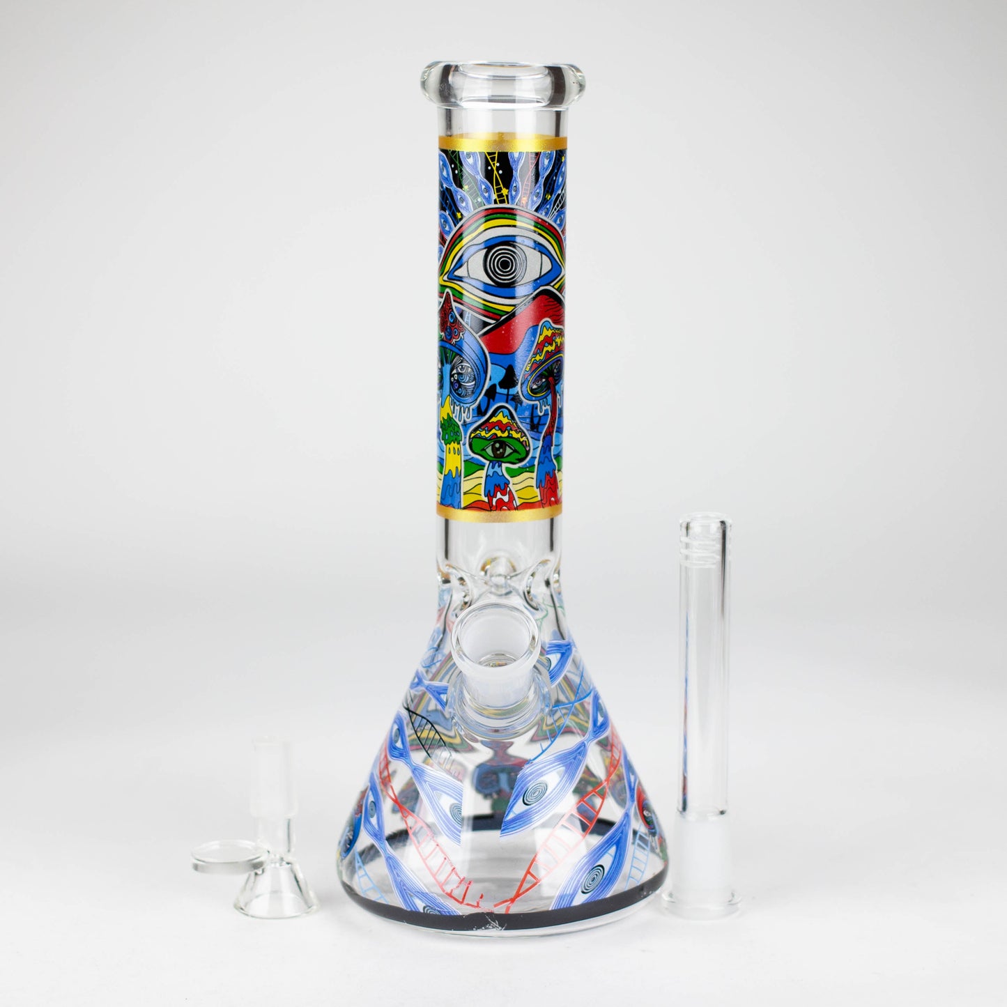 10" Glass Bong With Eye Design_6