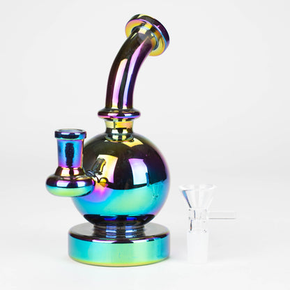 7" Solid Color Electroplate Glass Bong_7