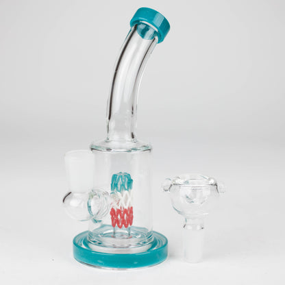 6" bent neck glass bong with diffuser-Assorted_6