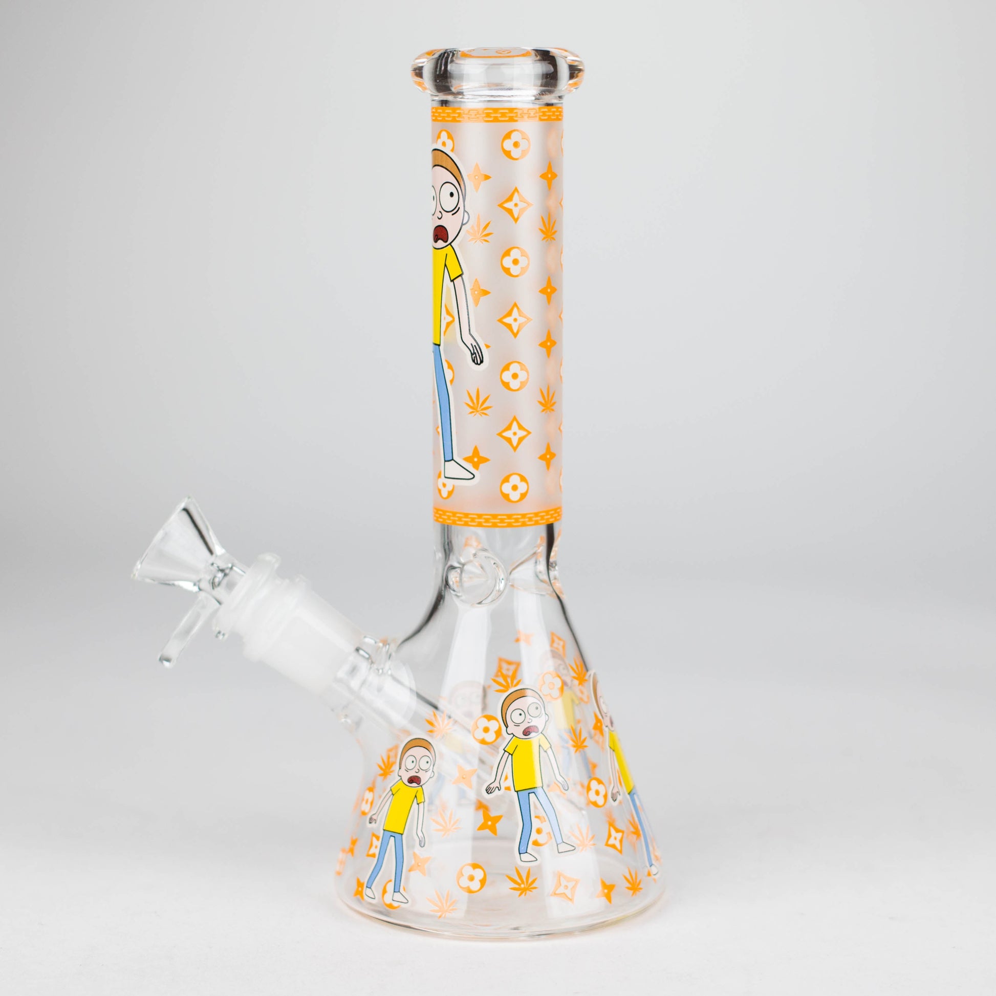 8" Glow In The Dark 4mm glass bong_6