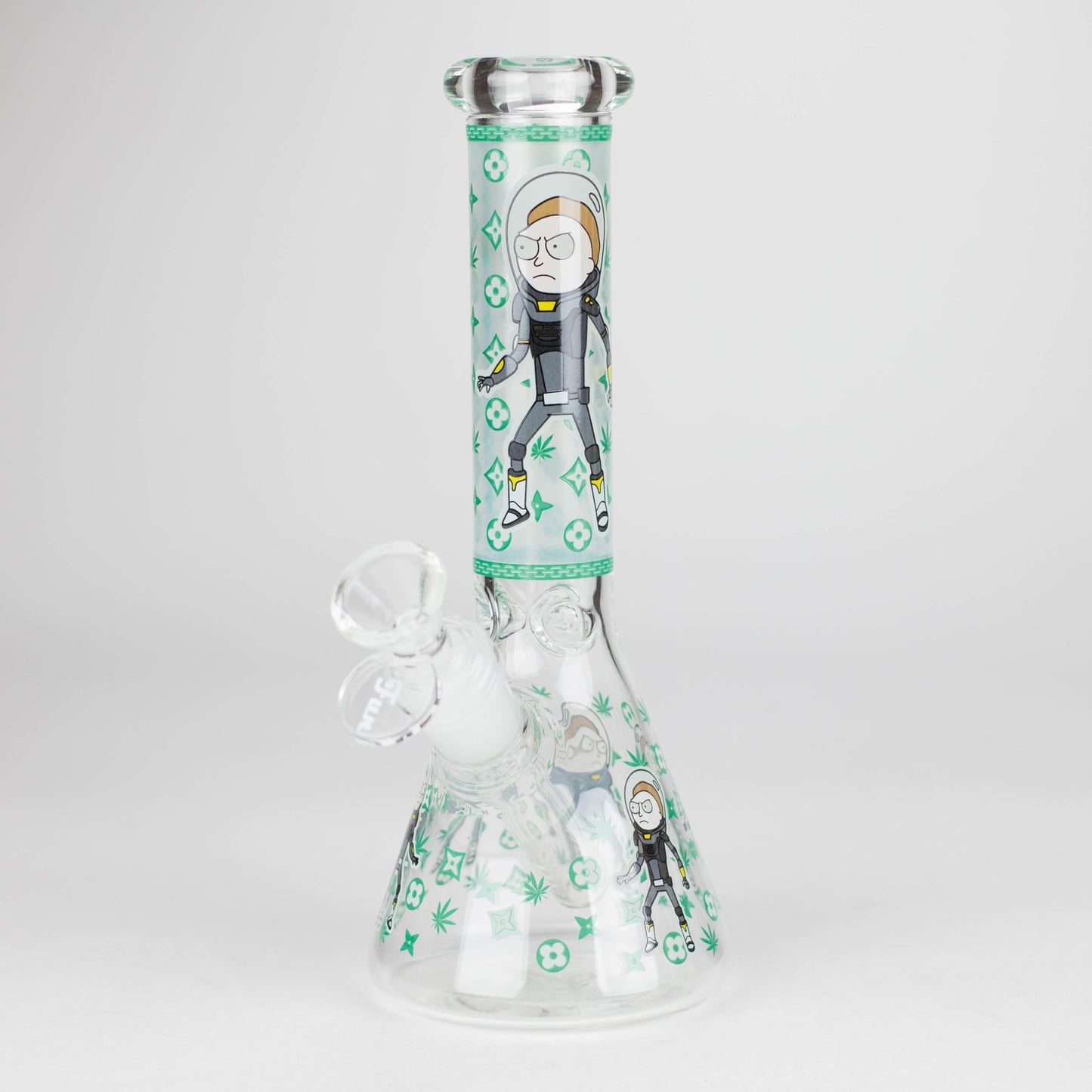 8" Glow In The Dark 4mm glass bong_4