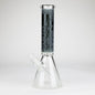 14" High Quality engraved Beaker Glass Bong  [C2664-3]_2