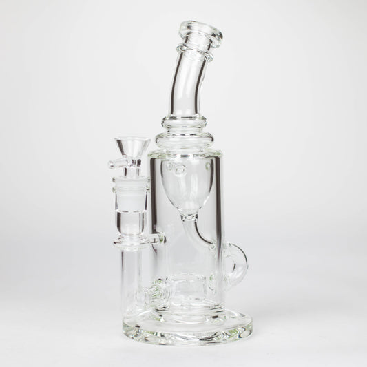 10″ Straight Tube Recycler Glass Bong [C1555]_0