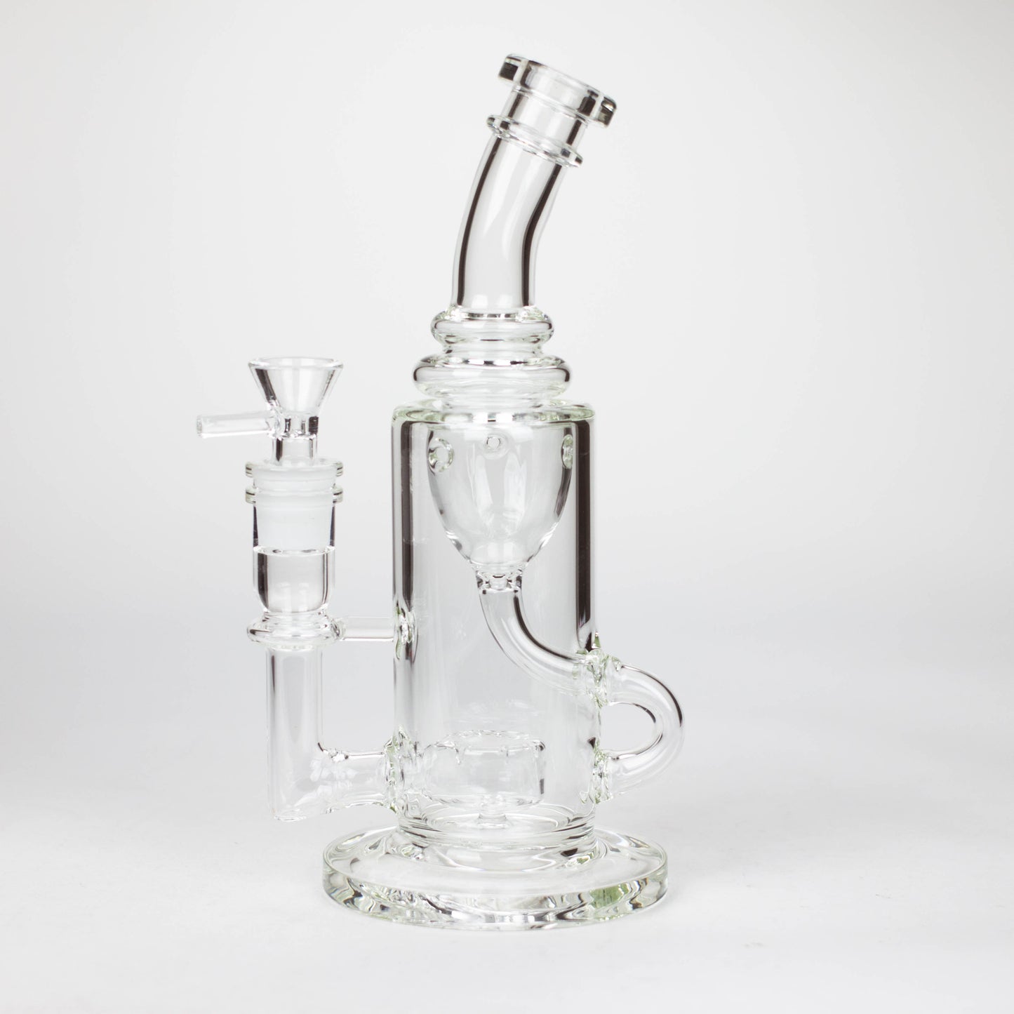 10″ Straight Tube Recycler Glass Bong [C1555]_1