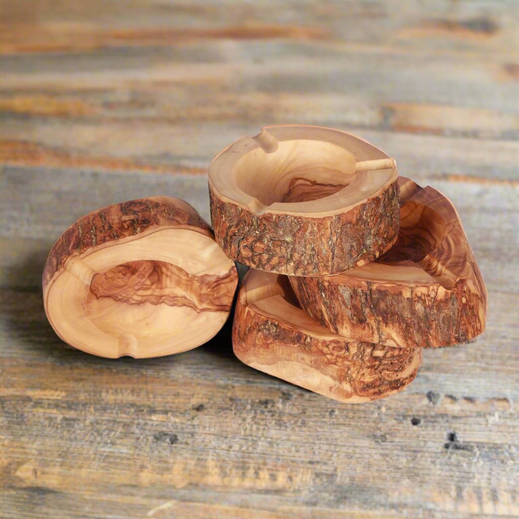 VOW | Olive wood Rustic Ashtray_0