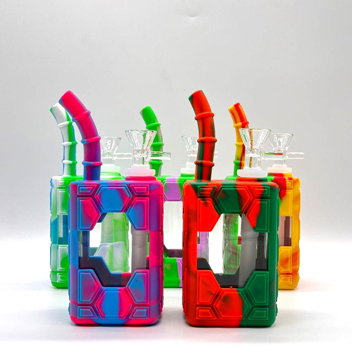 7" Silicone Juice Box bong-Assorted Color_0