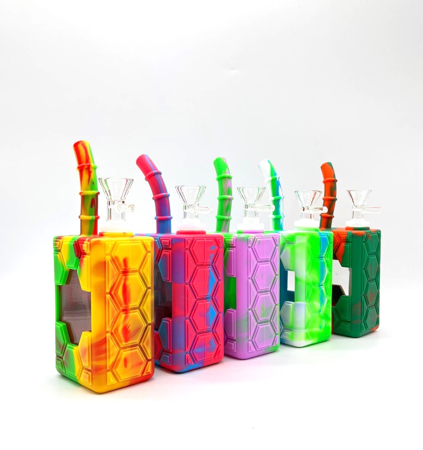 7" Silicone Juice Box bong-Assorted Color_2