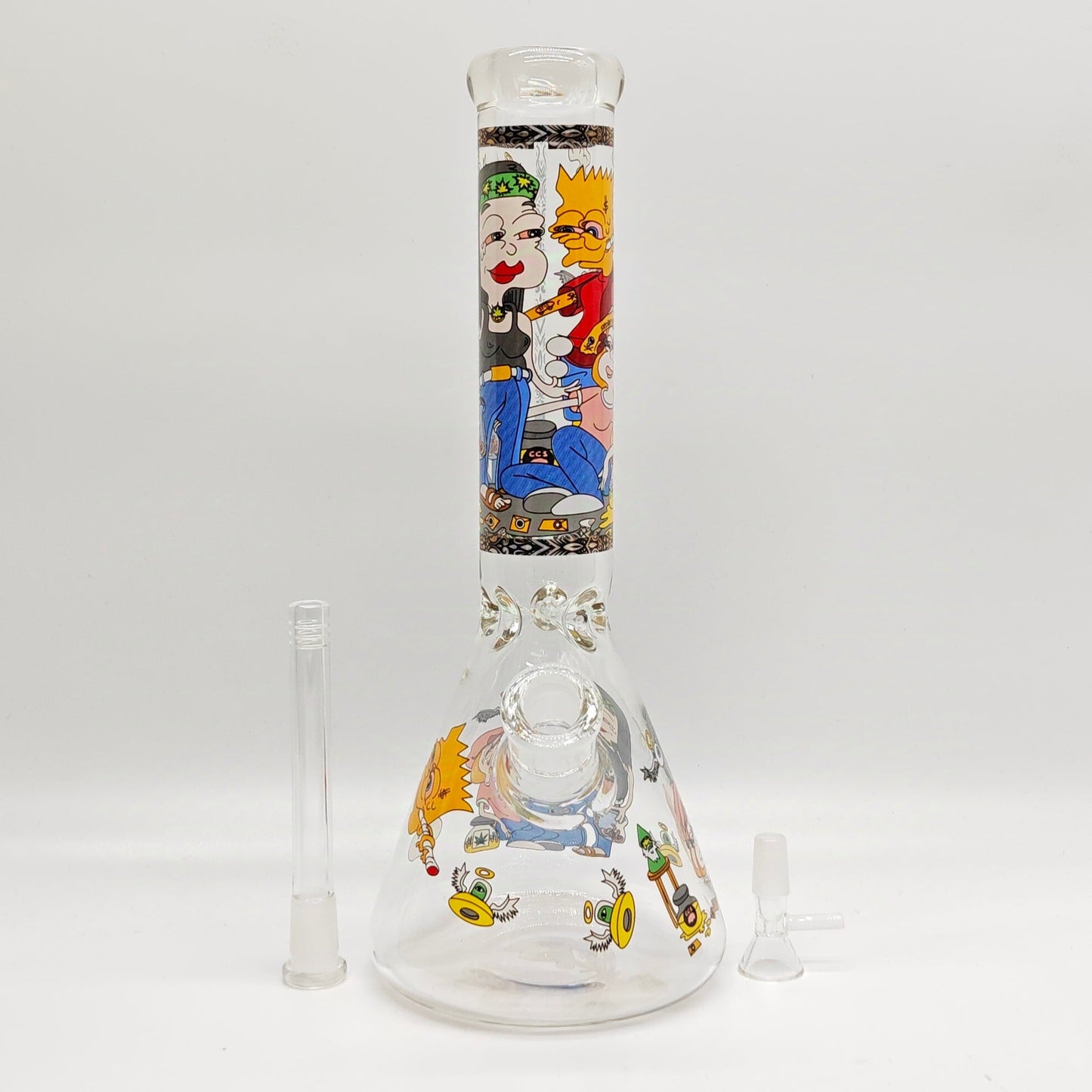 14" 7mm Novelty Design Beaker Glass Bong [240612]_11