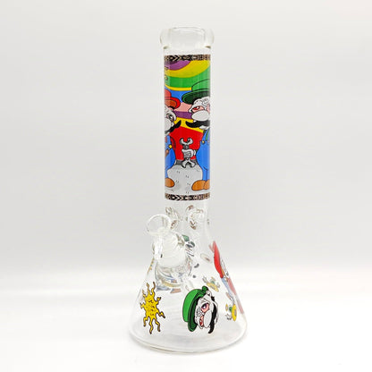 14" 7mm Novelty Design Beaker Glass Bong [240612]_7